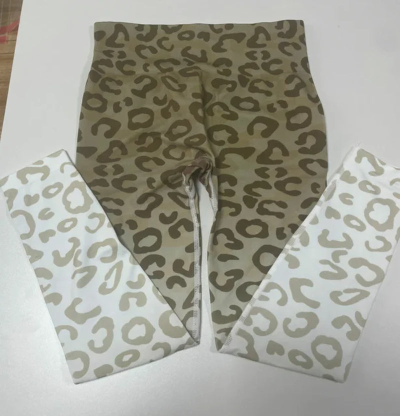 Leopard Print Seamless Leggings Fitness Women High Waist Sexy Yoga Pants Scrunch Butt Booty Leggins Gym Joggingfemale Clothes
