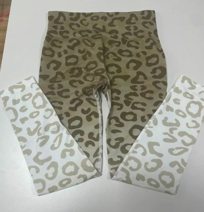 Leopard Print Seamless Leggings Fitness Women High Waist Sexy Yoga Pants Scrunch Butt Booty Leggins Gym Joggingfemale Clothes
