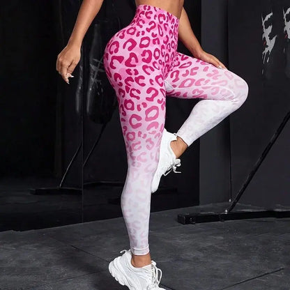 Leopard Print Seamless Leggings Fitness Women High Waist Sexy Yoga Pants Scrunch Butt Booty Leggins Gym Joggingfemale Clothes